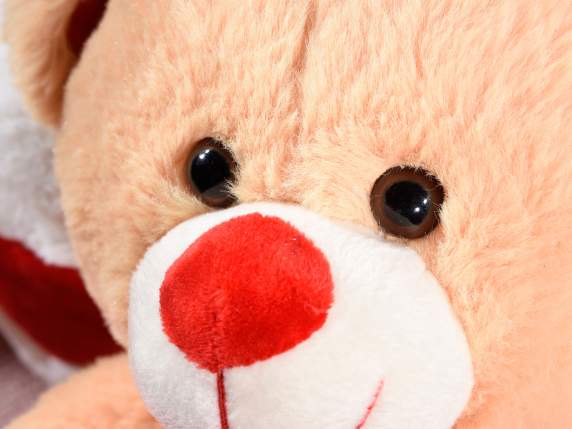 Plush bear with stuffed heart and Love writing
