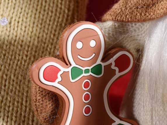 Papa Noel-Papá Noel piernas largas en tela Biscottini