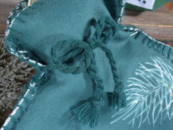 Bouillotte avec housse en tissu et décorations Ange