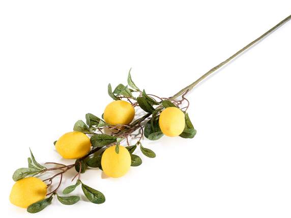 Artificial lemon branch with leaves