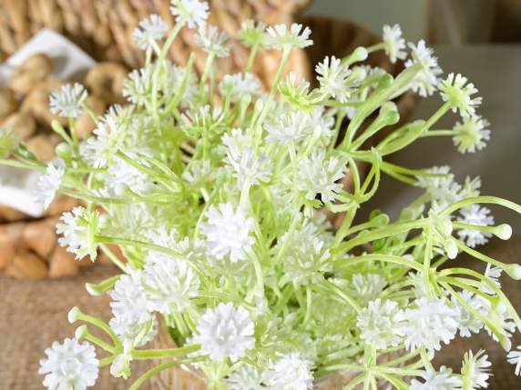 Bunch of artificial white flowers