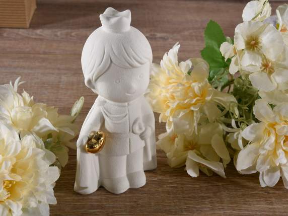 Principe in matt porcelain with shiny gold-like heart
