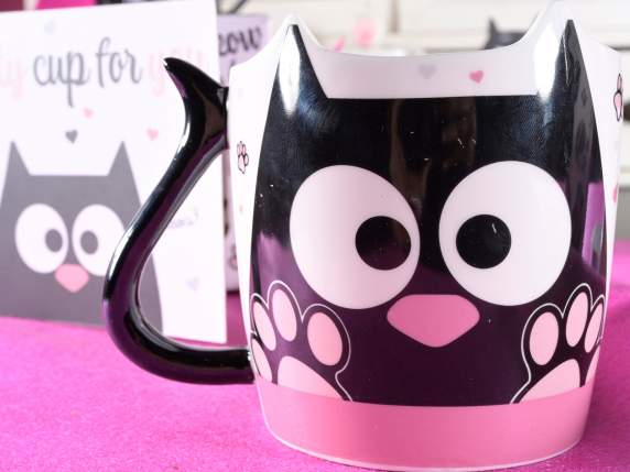 Gift box with cat mug Cicco Cats print