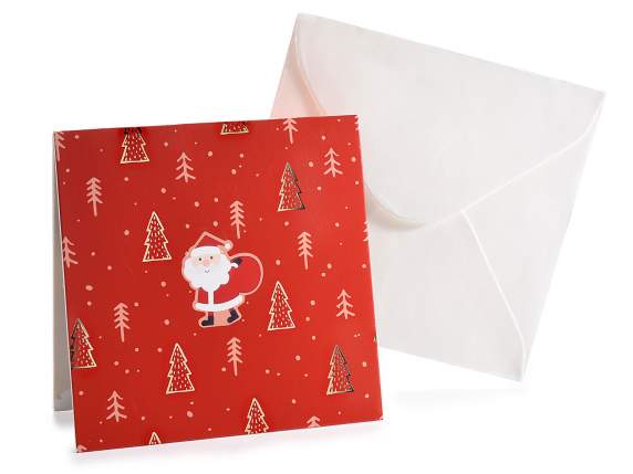 Christmas pop up greeting card with envelope