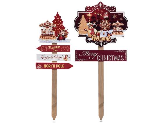 XmasPark wooden stick Christmas decoration