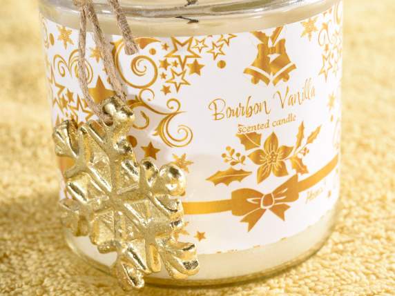 Scented candle in glass jar Twinkle Xmas on display