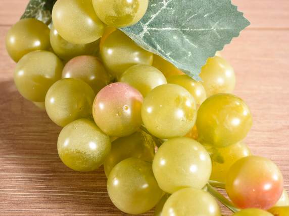 Bunch of artificial decorative white grapes