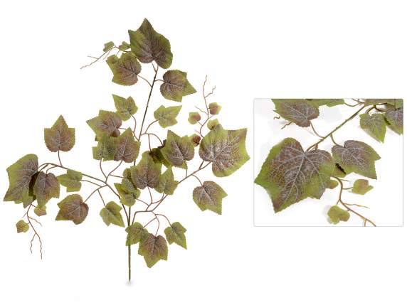 Branch of artificial ivy leaves