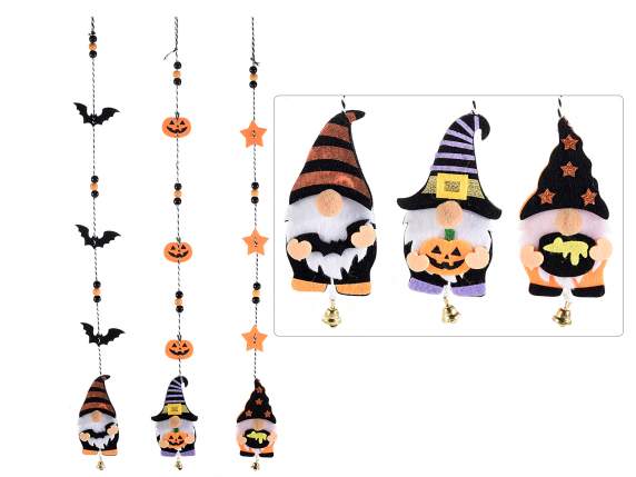 Halloween gnomes decorative thread in cloth to hang