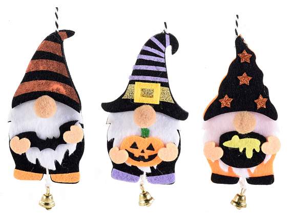 Halloween gnomes decorative thread in cloth to hang