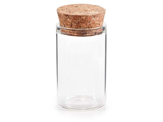 30ML food grade glass test tube with cork stopper