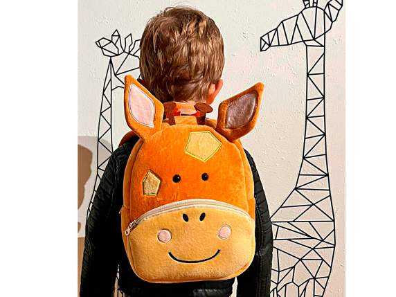 Giraffe backpack in soft plush