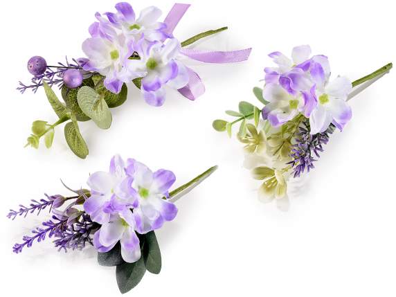 Artificial bouquet with little flowers and lavender