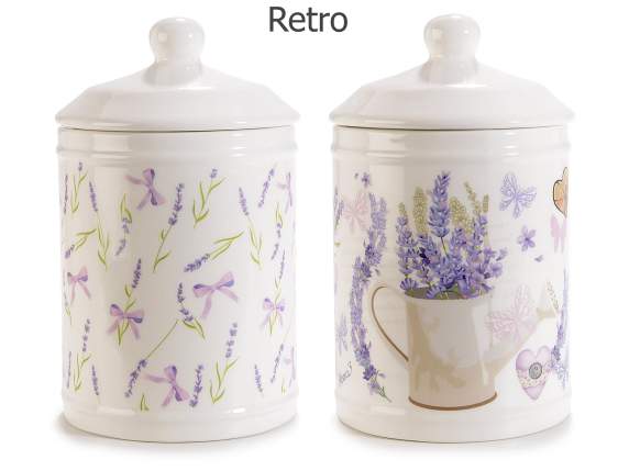 Ceramic food jar Lavender
