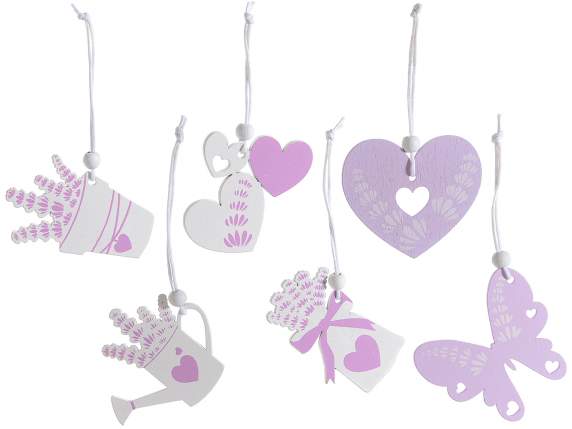 Exhibitor 72 Lavender wooden decorations to hang