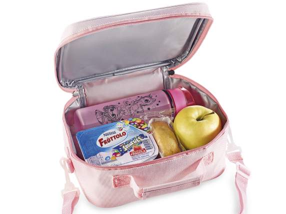 Cooler bag-lunch bag with front pocket, handle and shoulder