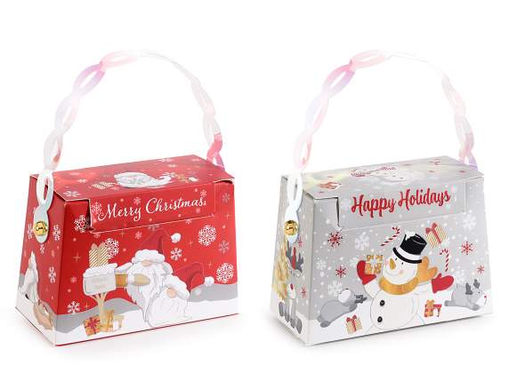 SnowHoliday paper box with rainbow effect handle