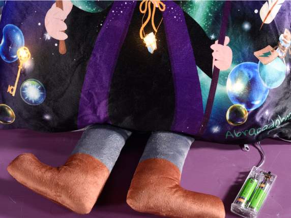 MagicalKids cushion with long legs and LED lights