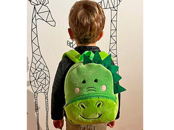 Crocodile backpack in soft plush
