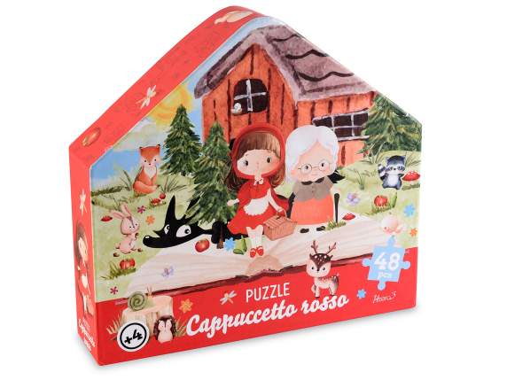Puzzle 48 cardboard tiles with shaped box
