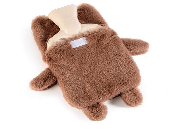 Hot water bottle w-soft eco-fur cover and ears