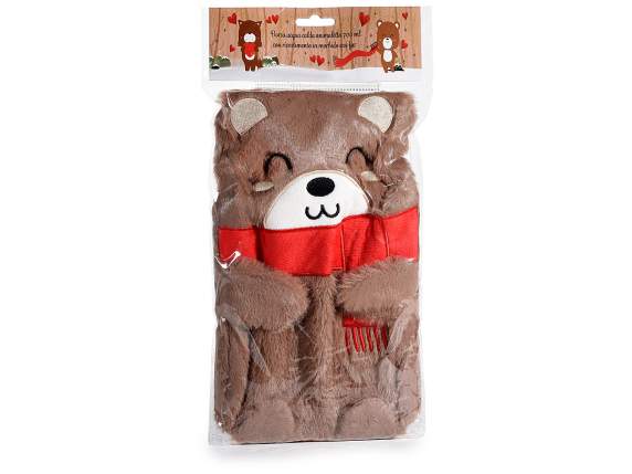 Hot water bottle w-soft eco-fur cover and ears