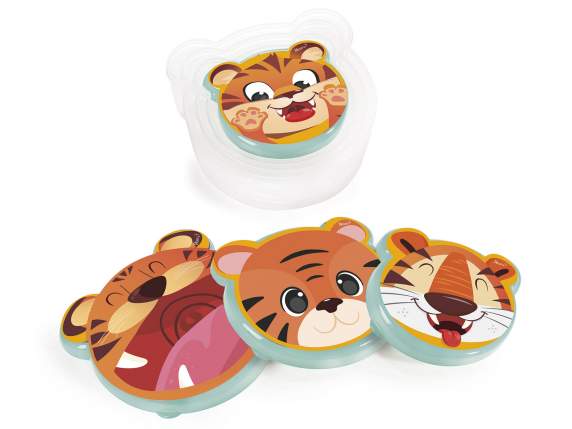 Set of 4 Tigre polypropylene snack containers