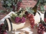 Centre de table élégant inspiré du vin