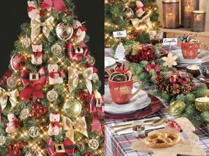 Weihnachtsbaum und Arrangements