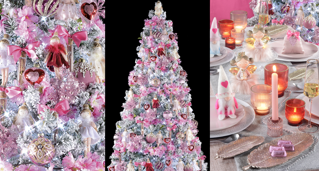 Pink themed Christmas