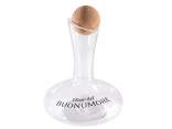 1.5L glass decanter with cork ball stopper and writing