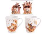 300 ml porcelain mug with animal decoration