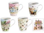 300 ml porcelain mug with spring decorations