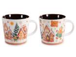 350ml porcelain Christmas mug with coloured interior