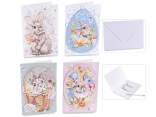 3D Easter Greeting Card with Embossed Details and Envelope