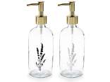 500ml Glass Soap Dispenser with Lavender Decorations