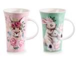 500ml Porcelain Mug with Rabbit Print