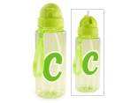 500ml Tritan Bottle Letter C with Straw and Hook