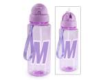 500ml Tritan Bottle Letter M with Straw and Hook