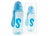 500ml Tritan Bottle Letter S with Straw and Hook