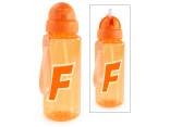 500ml Tritan bottle / flask letter F with straw