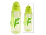 500ml Tritan bottle / flask letter F with straw