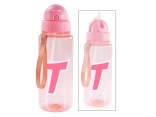 500ml Tritan bottle / flask letter T with straw