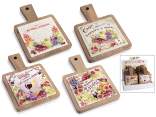 Acacia wood and ceramic food cutting board