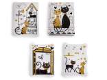 Aimant en céramique avec décorations de chat en relief