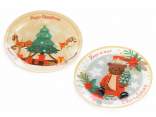 Assiette de Noël ronde en verre