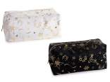 Astuccio pochette in velluto natalizio con chiusura a zip