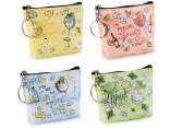 Astuccio portamonete similpelle con zip decoro cocktail