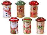 Bocal de Noël en métal alimentaire avec couvercle