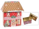 Boîte à nourriture en métal Maison de Noël